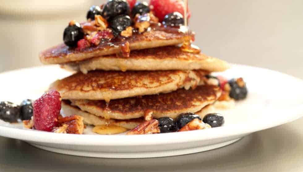 How to make Buckwheat Almond Flour Pancakes with Berry Compote ...