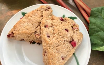 Rhubarb Cardamom Scones