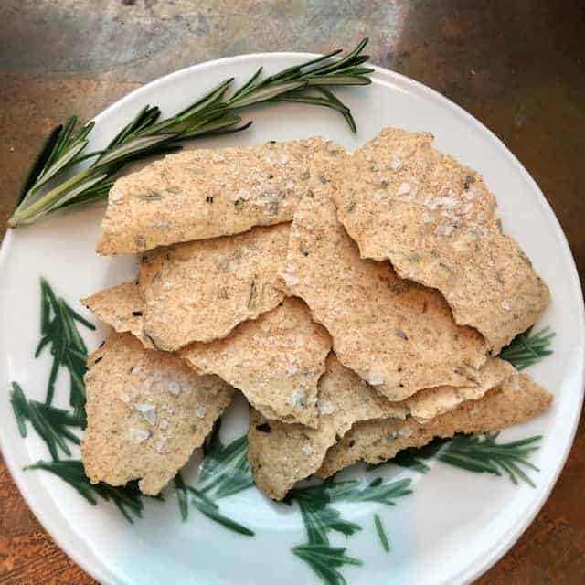Rosemary Rye Sourdough-Discard Crackers