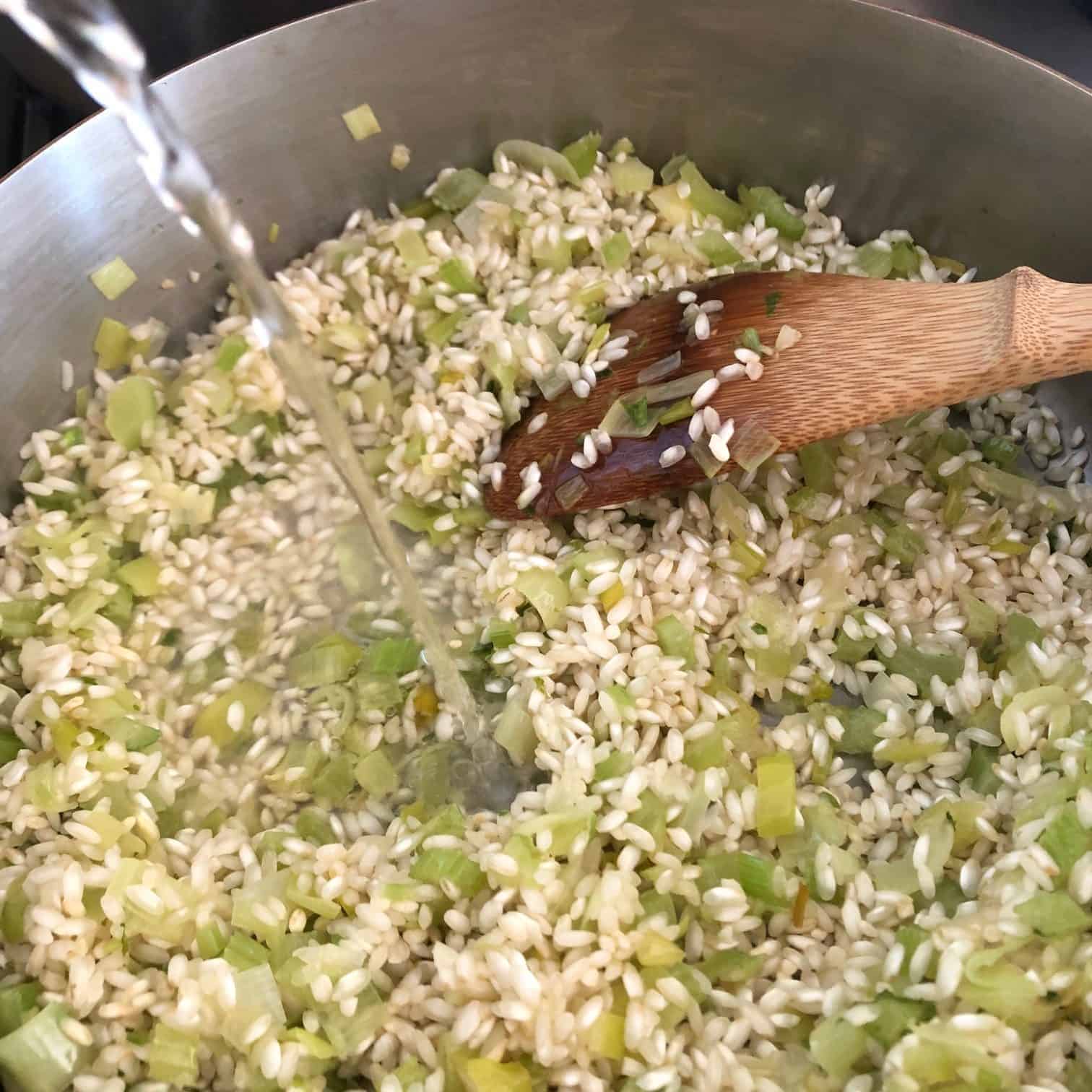 Asparagus Risotto with Wine