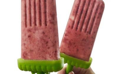 Roasted Strawberry Rhubarb Paletas