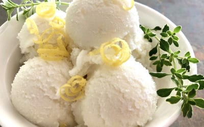 Lemon Thyme Buttermilk Sherbet