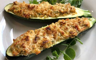 Herbed Ricotta Stuffed Zucchini