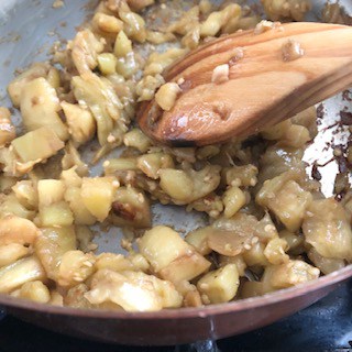 cooking eggplant