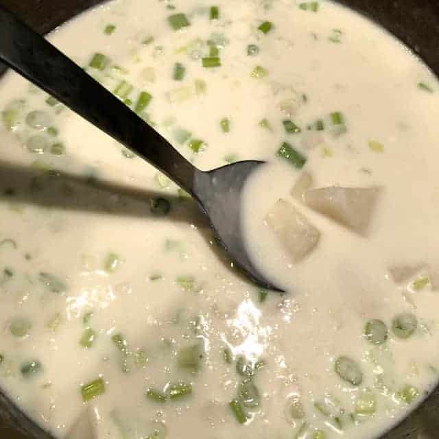 Baked Potato Soup with Onions
