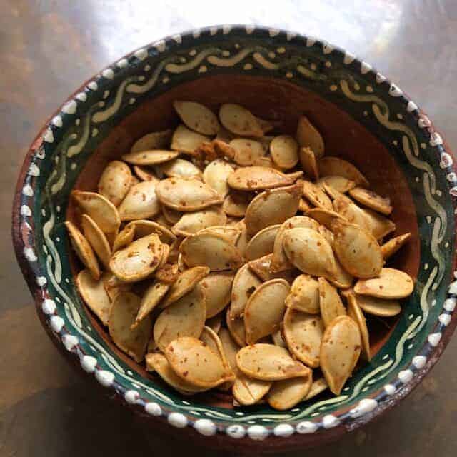 Spicy Toasted Squash Seeds