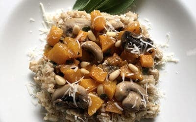 Irish Oat Risotto with Butternut Squash and Crimini