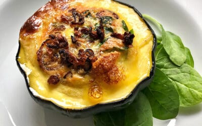 Acorn Squash Spinach Quiche