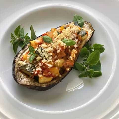 Mediterranean Stuffed Eggplant - Bonicelli Cooking Club