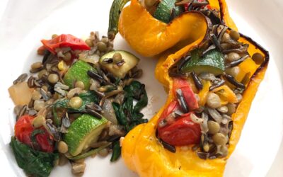 Wild Rice Veggie Stuffed Peppers