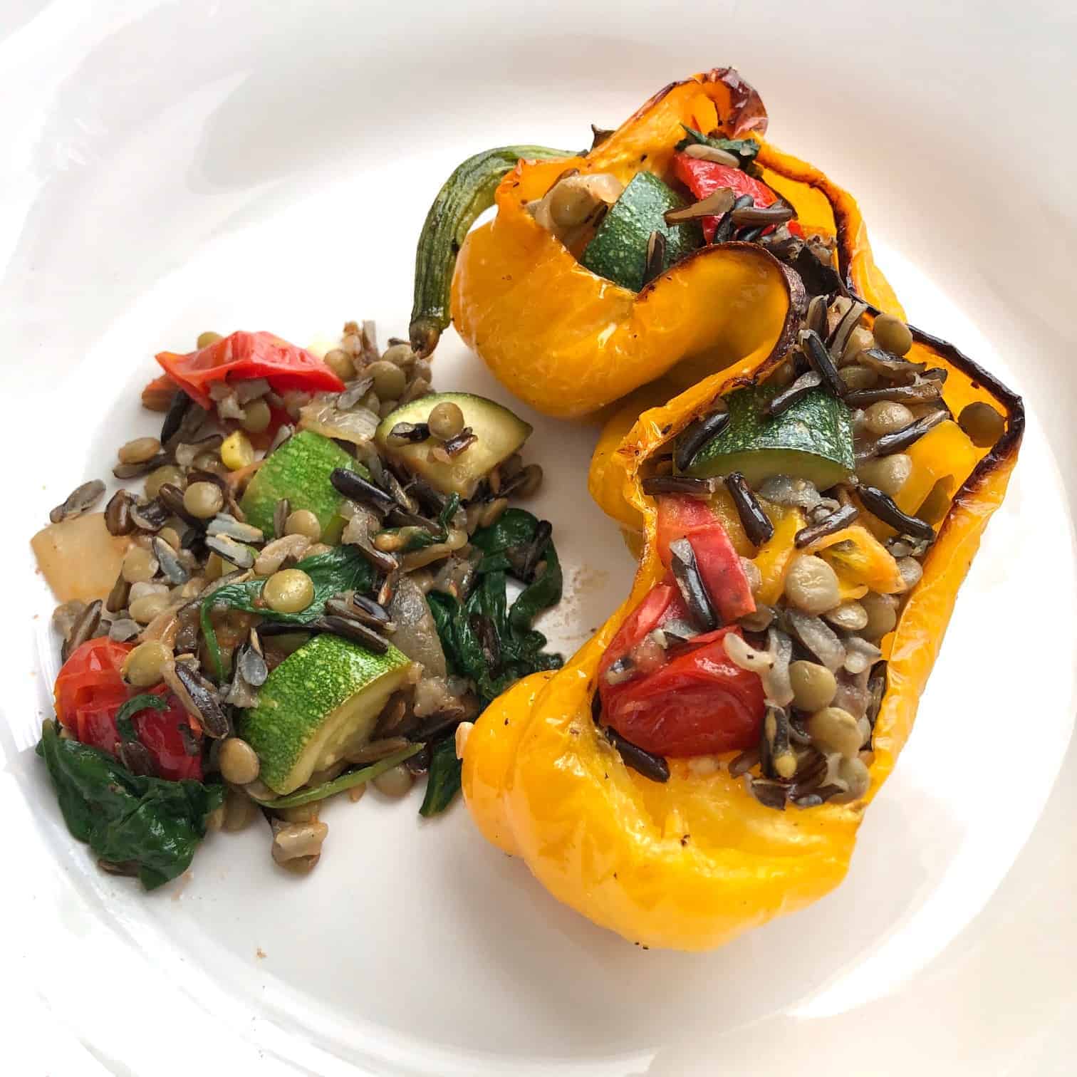 Wild Rice Veggie Stuffed Peppers - Bonicelli Cooking Club