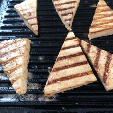 Grilled Tofu Triangles with Fried Rice - Bonicelli Cooking Club