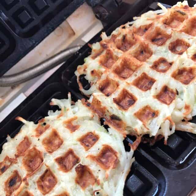 Latkes in waffle maker