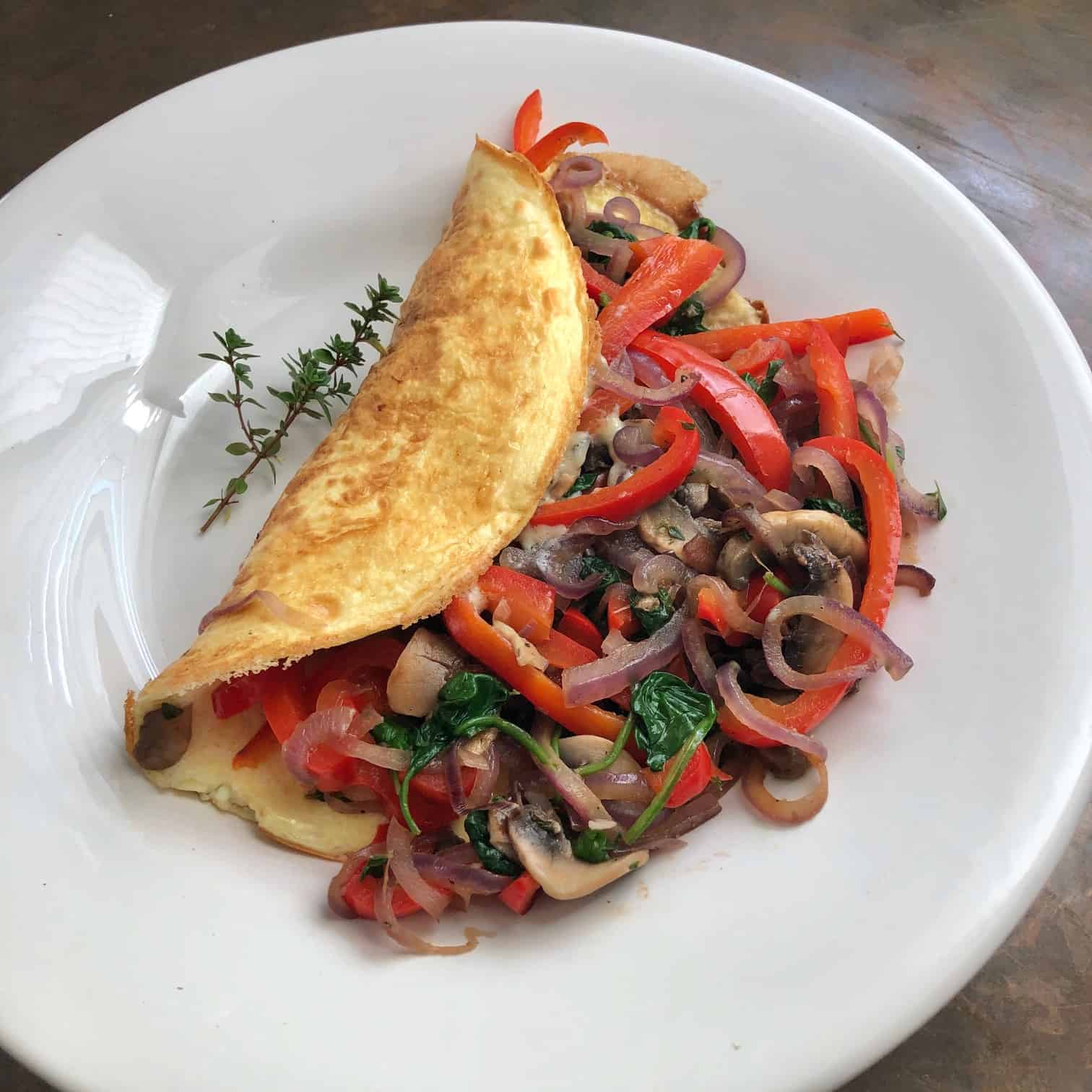 overstuffed omelet for two