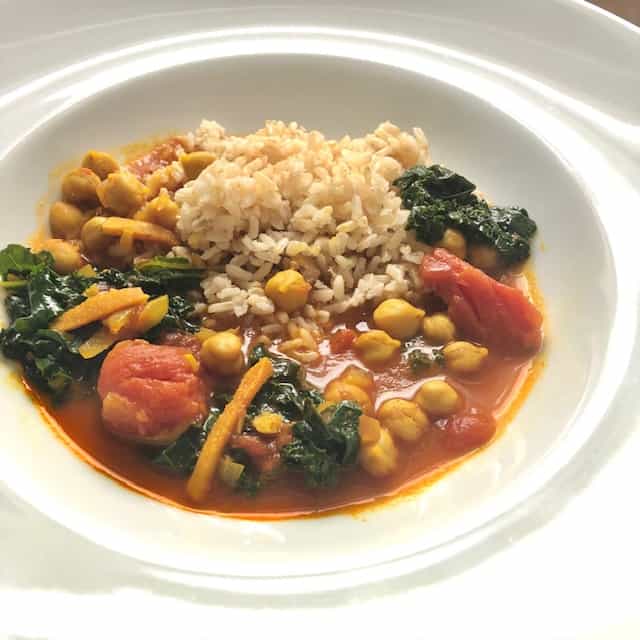 Chickpea Masala with Kale