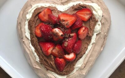 Chocolate Pavlova with Chocolate Mousse and Berries