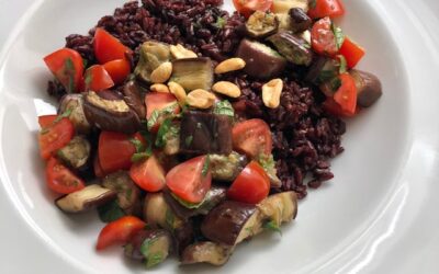 Roasted Eggplant Thai Salad