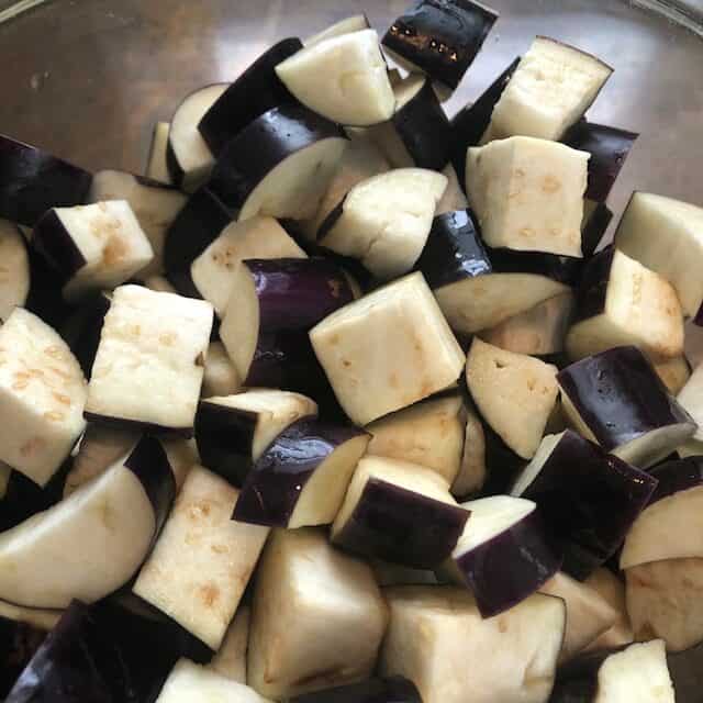 cubed eggplant