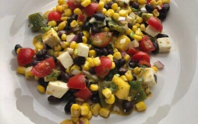 Roasted Poblano Salad with Black Beans