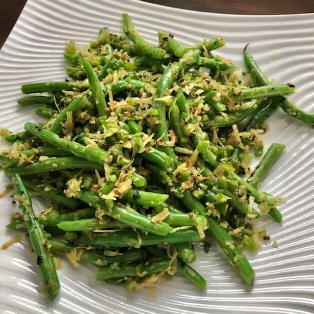 green beans and coconut