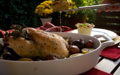 Lemon Roasted Chicken with Herbs and Vegetables