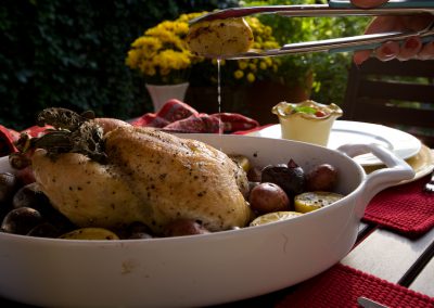 Lemon Roasted Chicken with Herbs and Vegetables