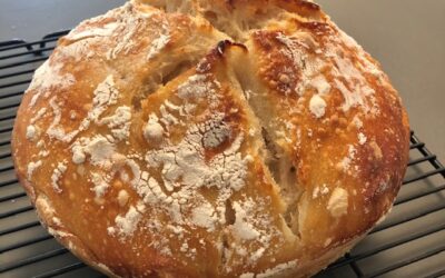 Crusty No-Knead Sourdough Bread