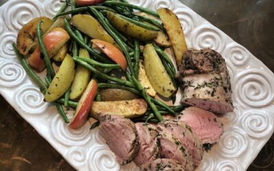 Sheet-pan Roasted Pork Tenderloin with Apples, Potatoes, and Green Beans