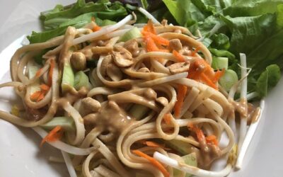 Udon Noodle Salad with Peanut Sauce