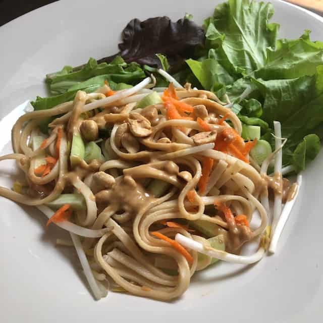 Udon Noodle Salad with Peanut Sauce