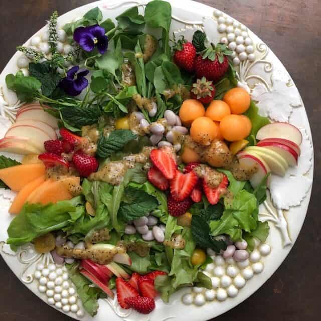 Farmers Market Summer Salad with Sesame Poppyseed Dressing