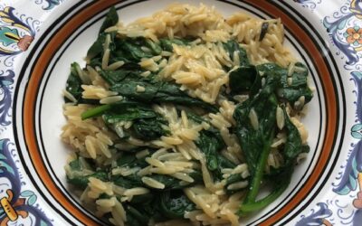 Creamy Orzo with Spinach