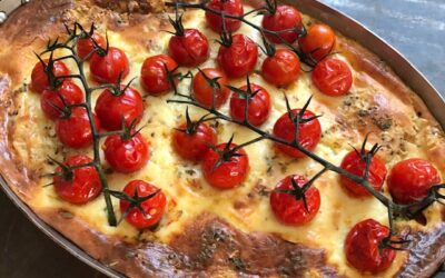 Baked Ricotta with Vine-on Cherry Tomatoes