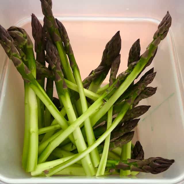 peeled asparagus