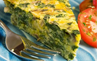 Spinach and Mushroom Crustless Quiche