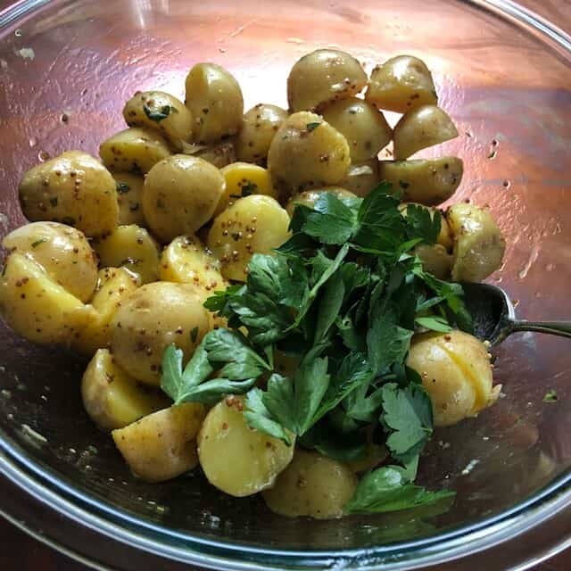potatoes and herbs