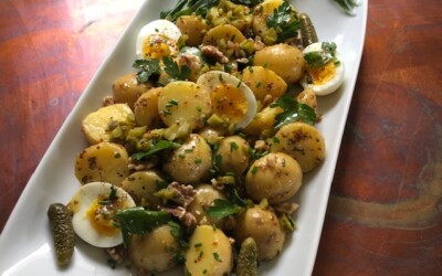 Tarragon Walnut Potato Salad with Eggs