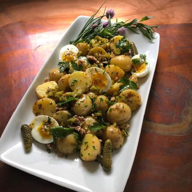 Tarragon Walnut Potato Salad with Eggs