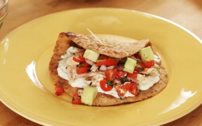 Chicken Gyros with Tzatziki and Naan