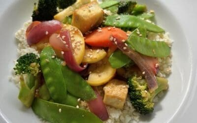 MM-Green Tofu Stir-Fry with Cauliflower Rice