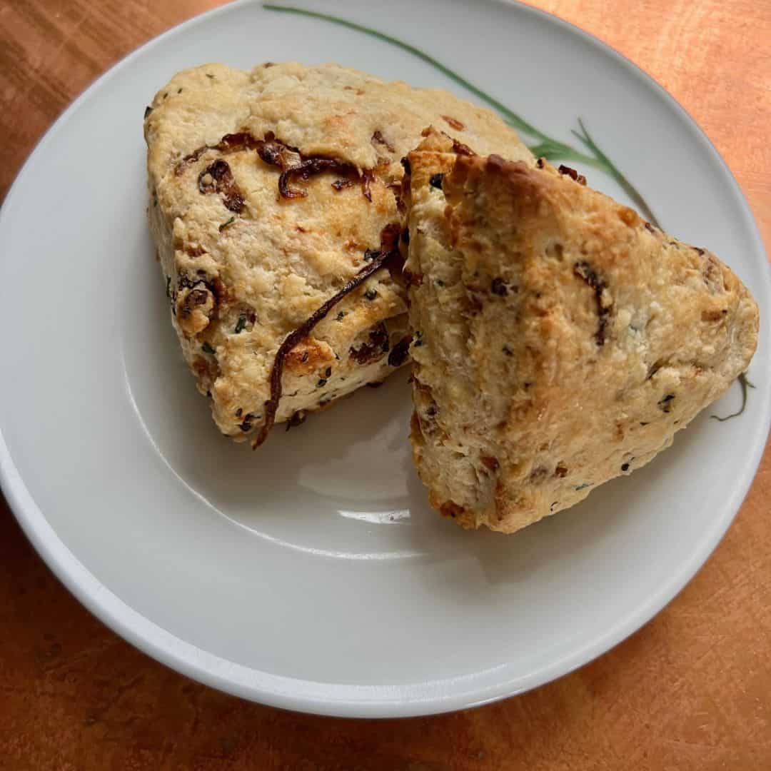 Caramelized Onion Sourdough Scones