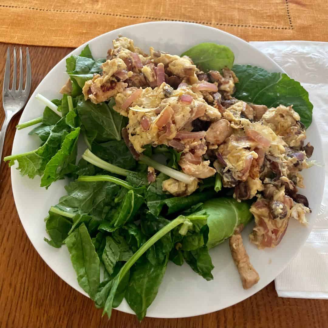 Karen's egg white scramble salad