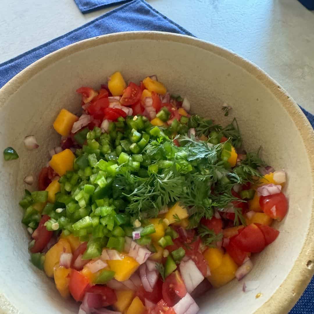 Fermented Peach Salsa Ingredients sq